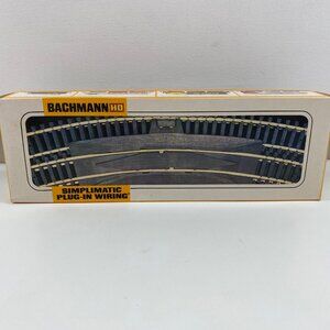 Bachmann HO Gauge Set 12Pc Curved Electric Train Tracks Snap-In Steel Gold 10"